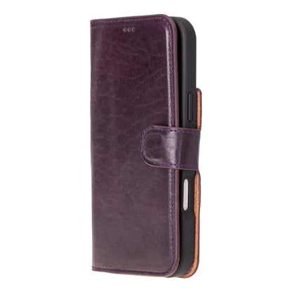 Leather iPhone 16-Pro Detachable Wallet Case