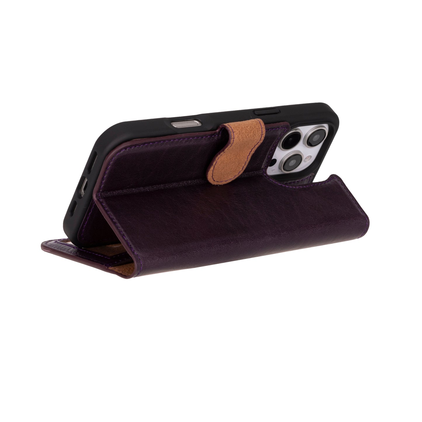 Leather iPhone 16-Pro Detachable Wallet Case