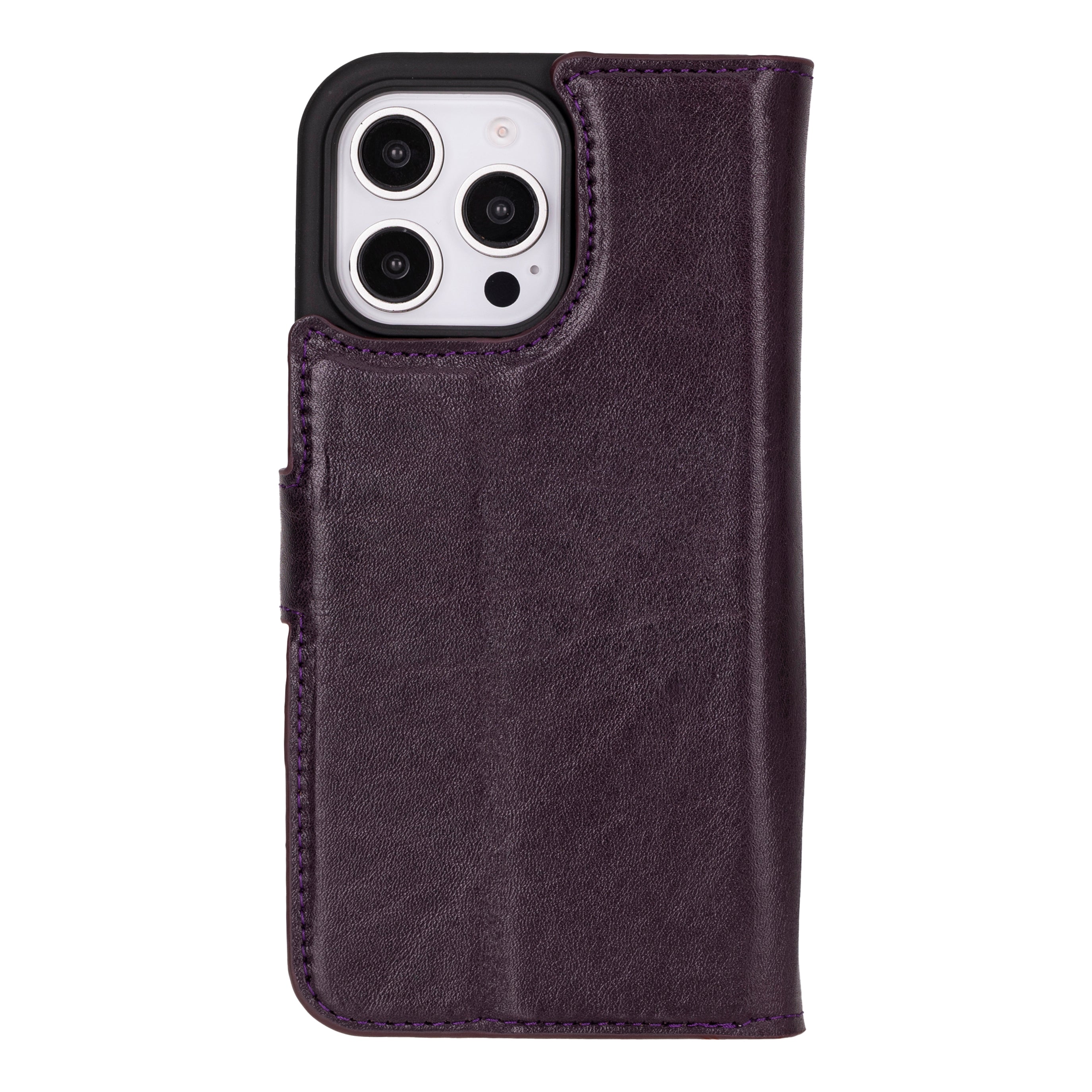Leather iPhone 16-Pro Detachable Wallet Case