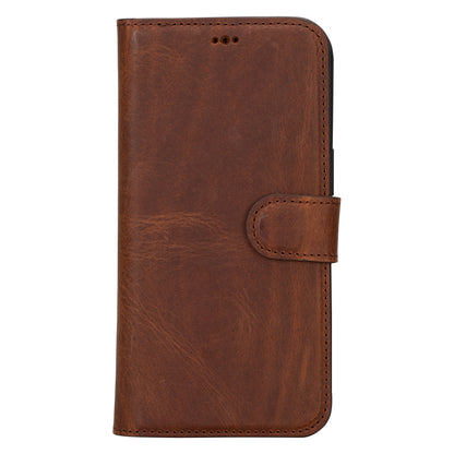 Leather iPhone 16-Pro Detachable Wallet Case