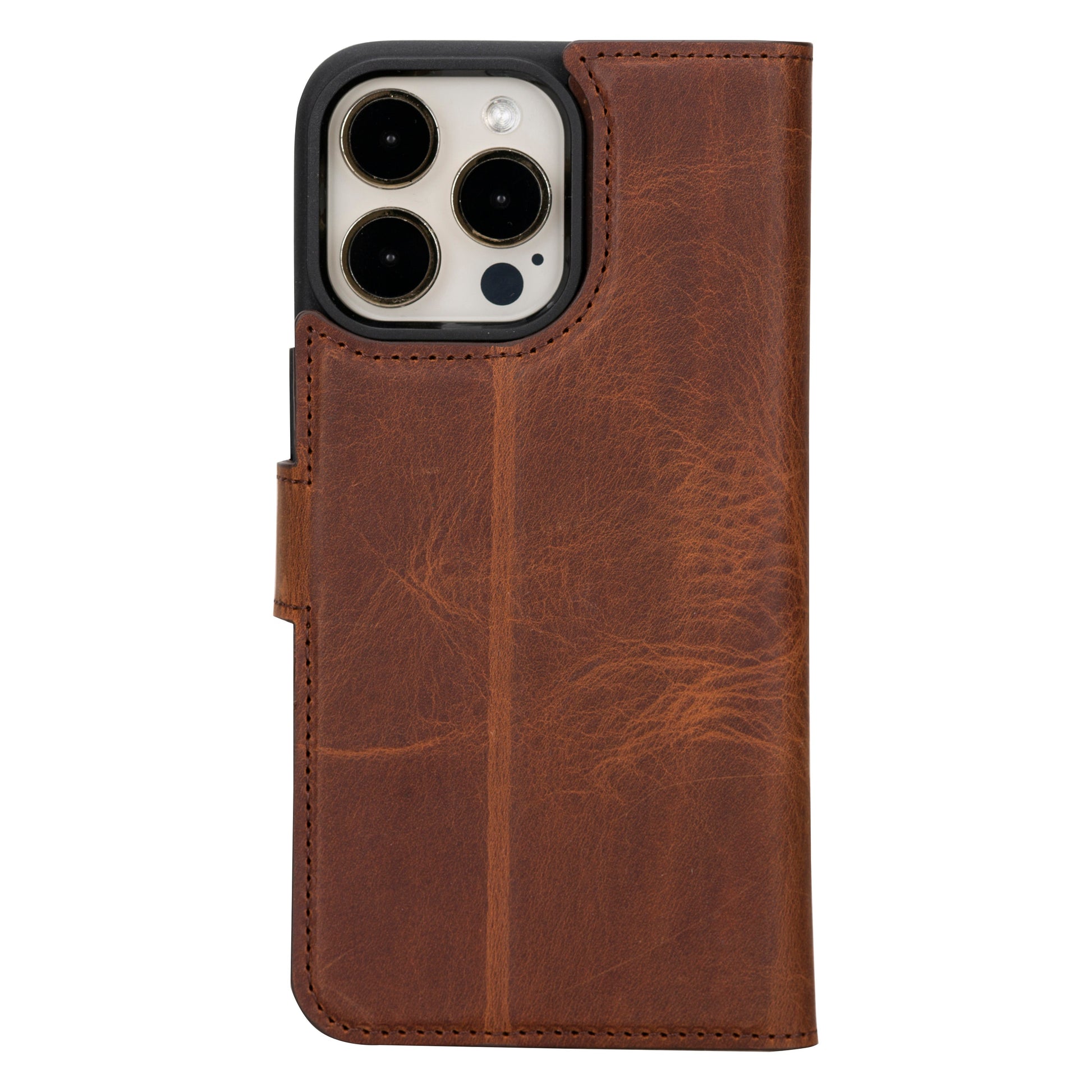 Leather iPhone 16-Pro Detachable Wallet Case