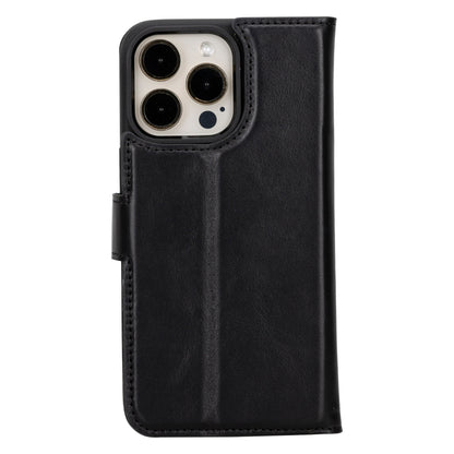 Leather iPhone 16-Pro Detachable Wallet Case