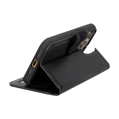 Leather iPhone 16-Pro Detachable Wallet Case