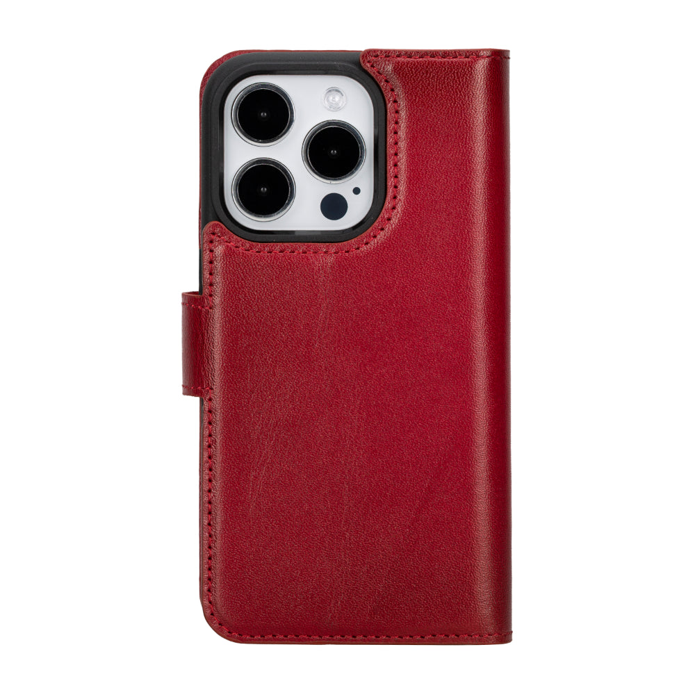 Leather iPhone 16-Pro Detachable Wallet Case