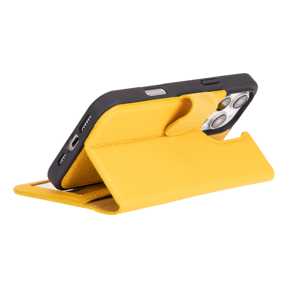 Leather iPhone 16-Pro Detachable Wallet Case