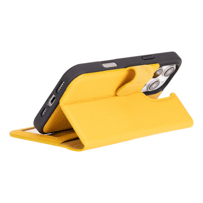 Leather iPhone 16-Pro Detachable Wallet Case