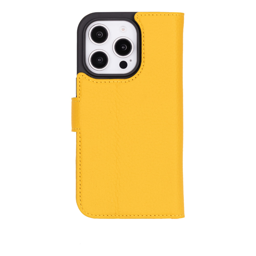 Leather iPhone 16-Pro Detachable Wallet Case