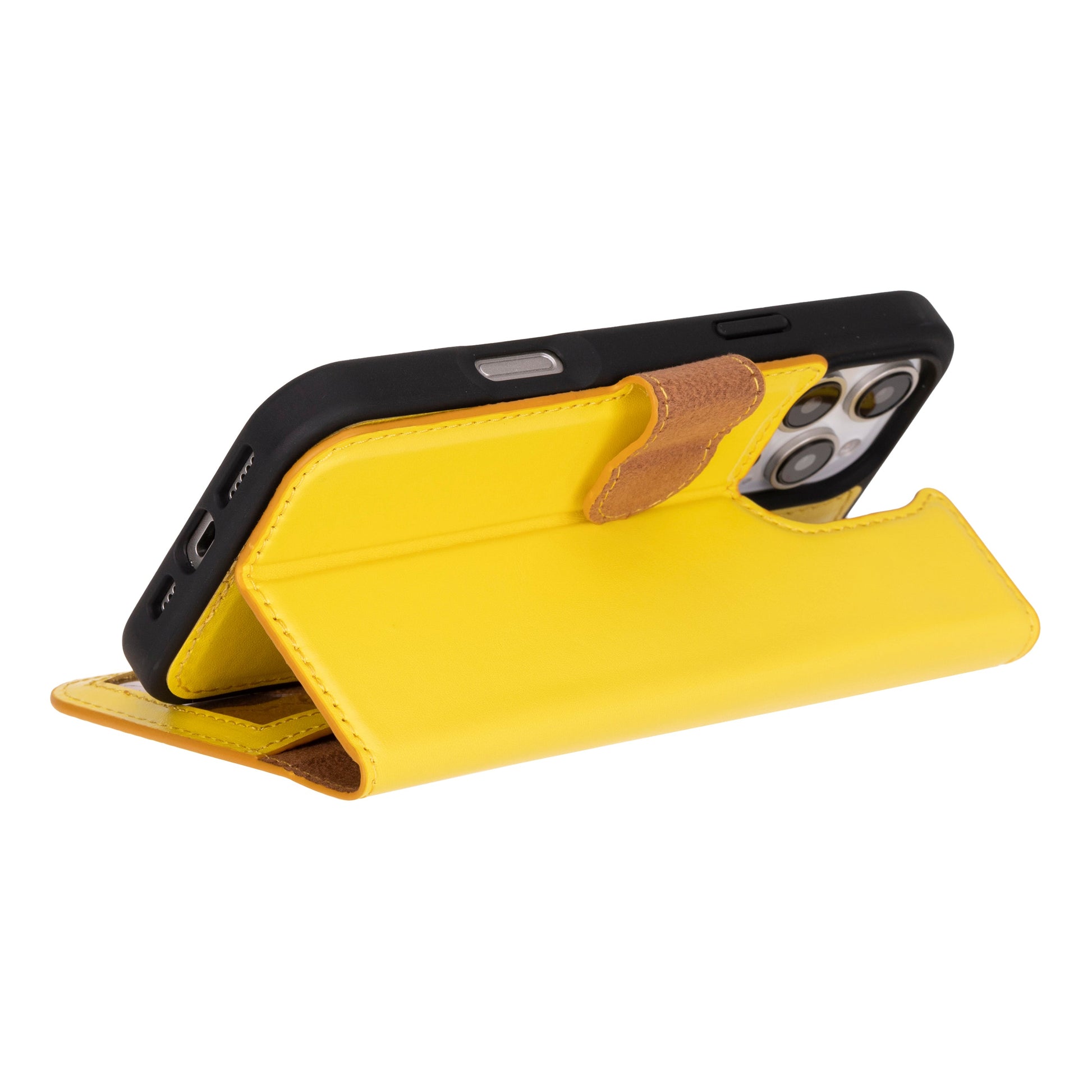 Leather iPhone 16-Pro Detachable Wallet Case