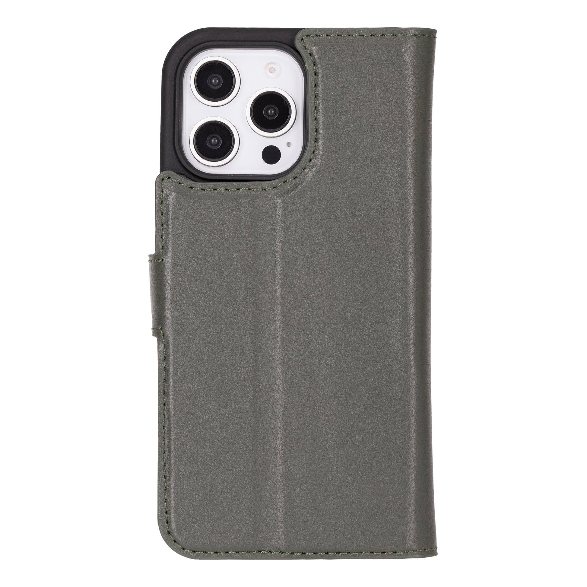 Leather iPhone 16-Pro Detachable Wallet Case