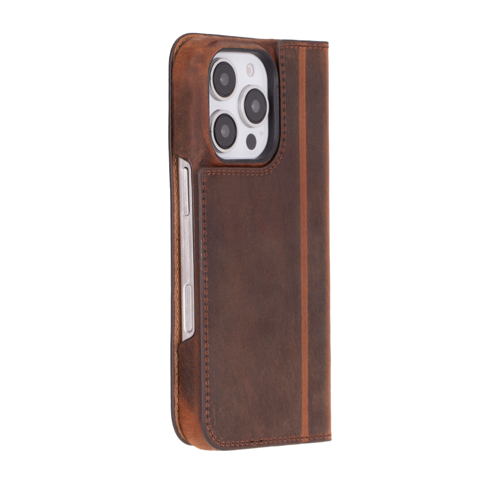 Leather iPhone 16 Pro Folio Case