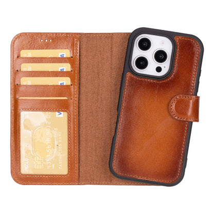Leather iPhone 16-Pro-Max Detachable Wallet Case