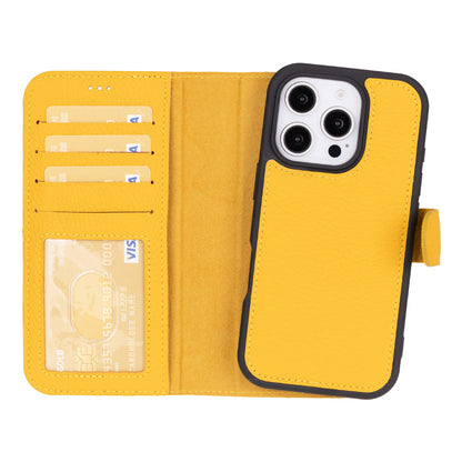 Leather iPhone 16-Pro-Max Detachable Wallet Case