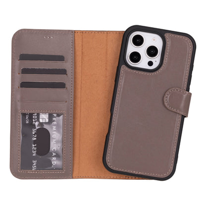 Leather iPhone 16-Pro-Max Detachable Wallet Case