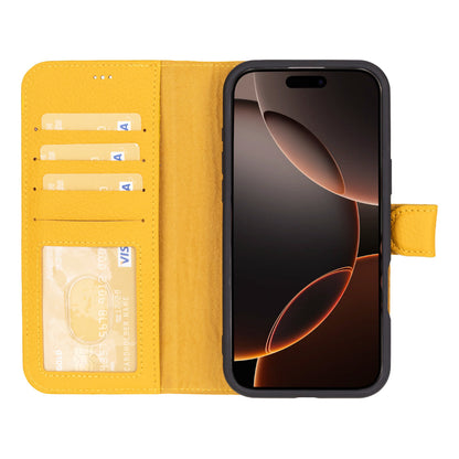 Leather iPhone 16-Pro-Max Detachable Wallet Case