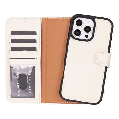 Leather iPhone 16-Pro-Max Detachable Wallet Case