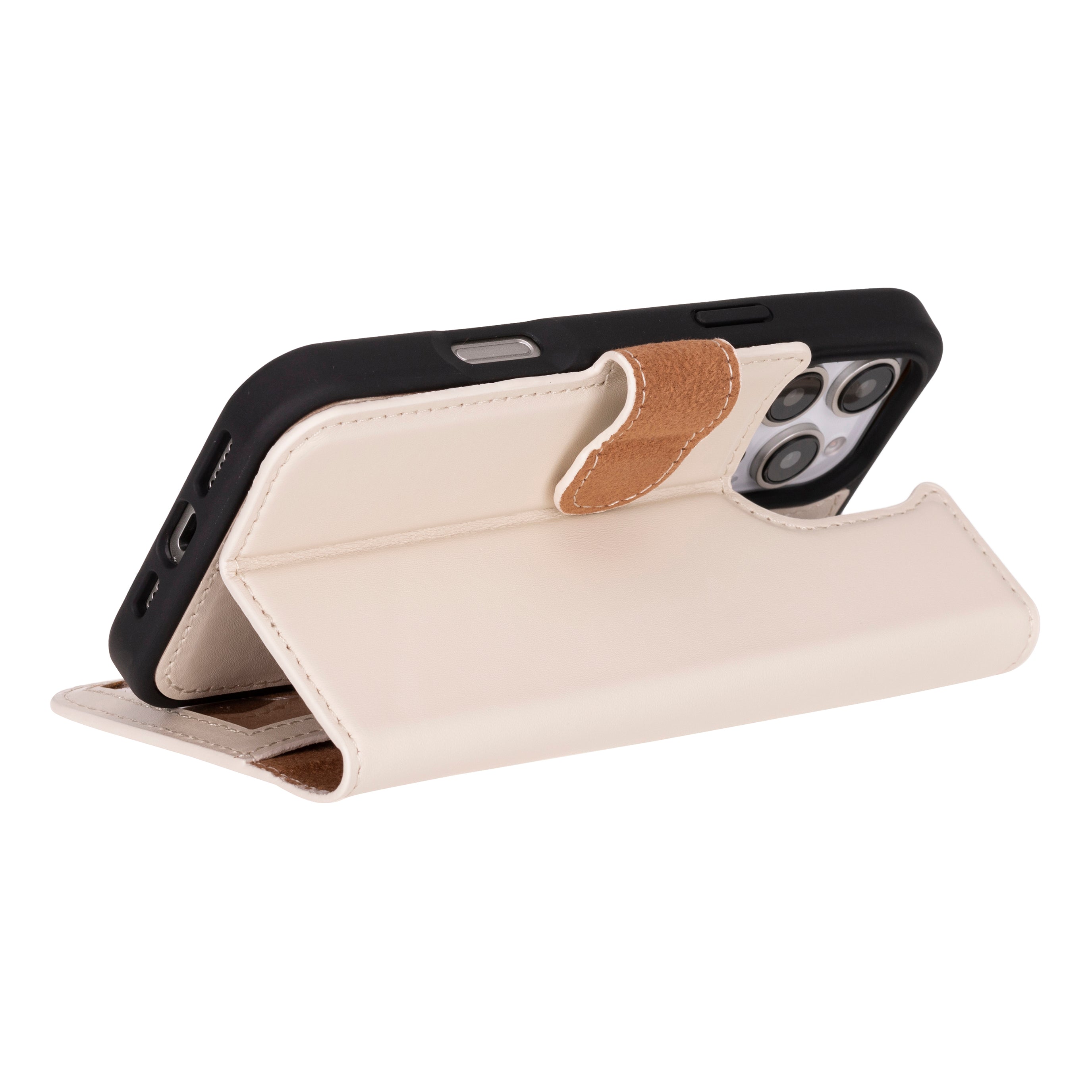 Leather iPhone 16-Pro-Max Detachable Wallet Case