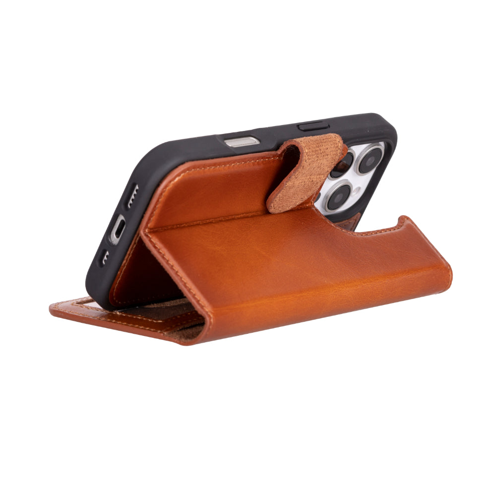 Leather iPhone 16-Pro-Max Detachable Wallet Case