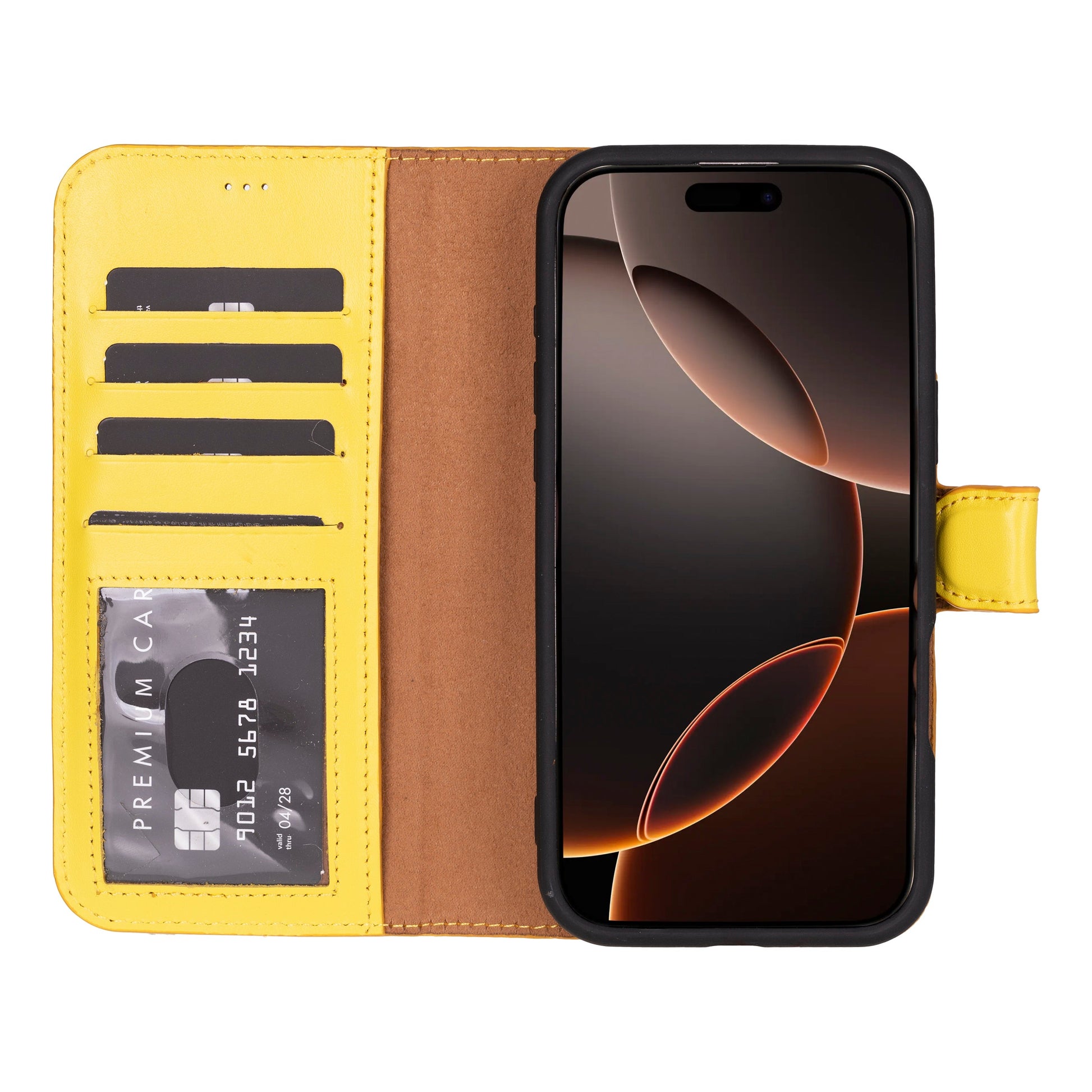 Leather iPhone 16-Pro-Max Detachable Wallet Case