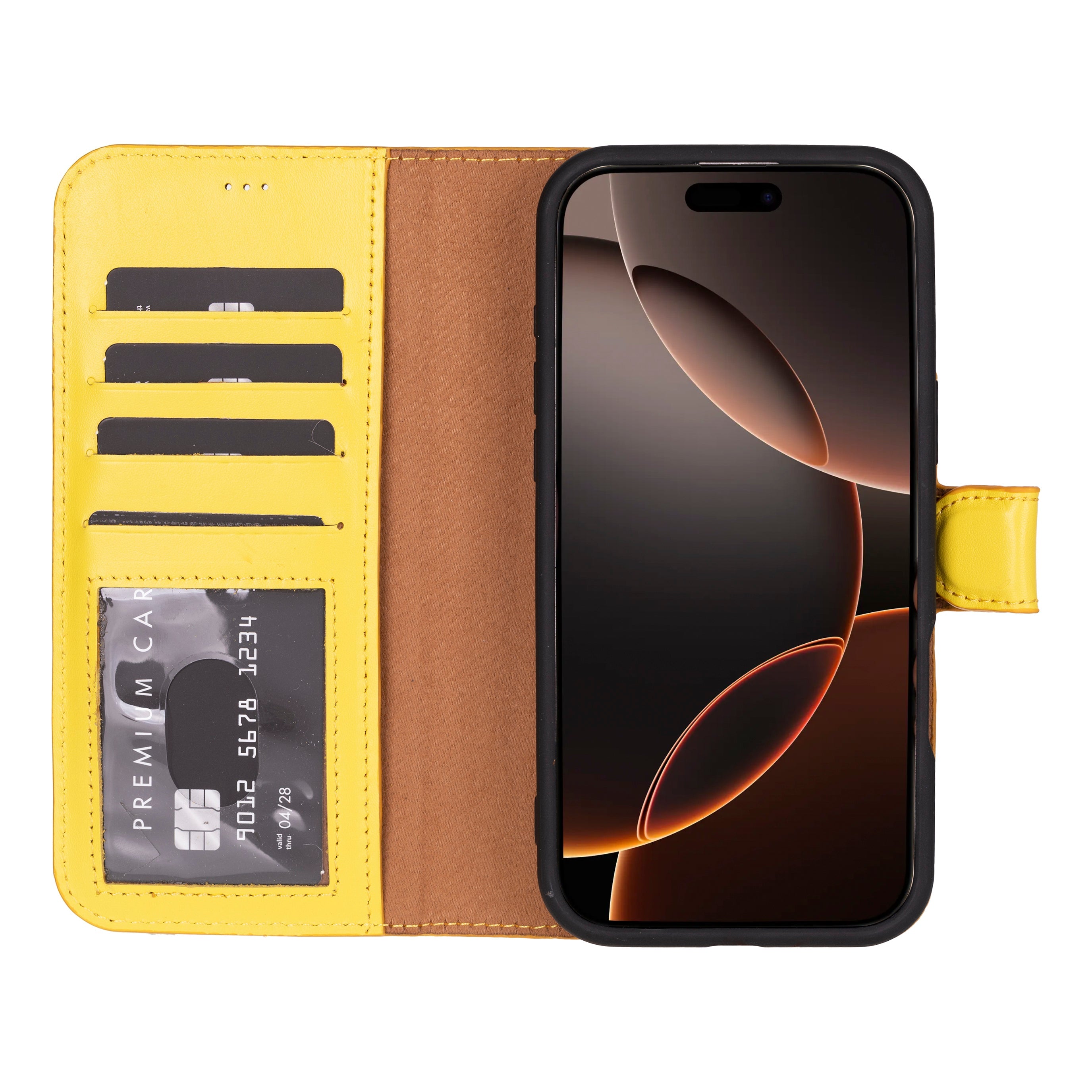 Leather iPhone 16-Pro-Max Detachable Wallet Case