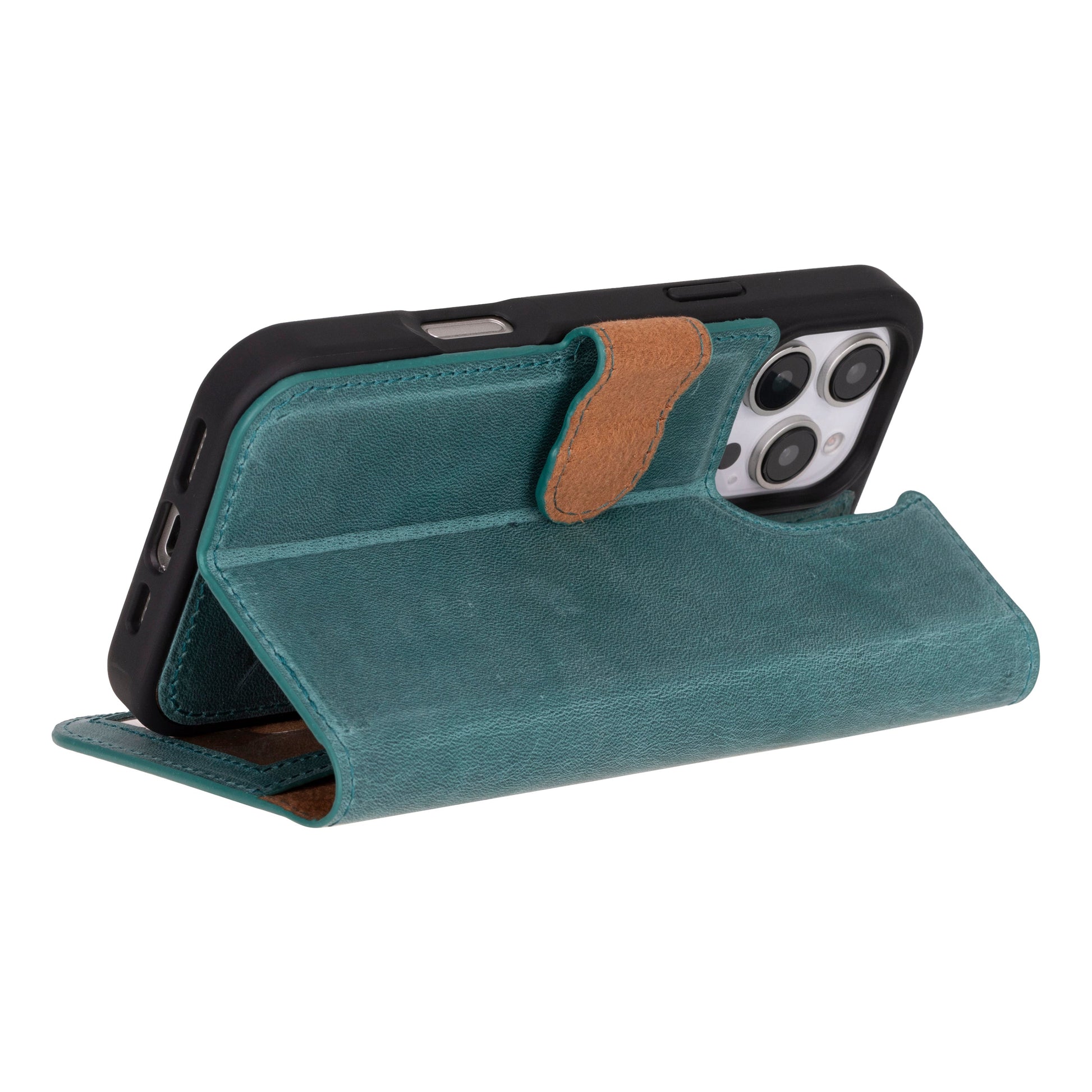 Leather iPhone 16-Pro-Max Detachable Wallet Case