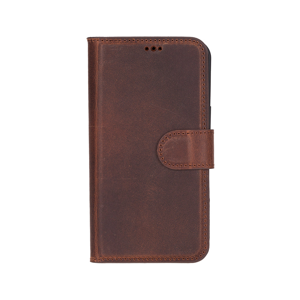 Leather iPhone 16 E-Detachable Wallet Case