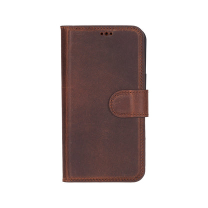 Leather iPhone 16 E-Detachable Wallet Case