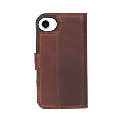 Leather iPhone 16 E-Detachable Wallet Case