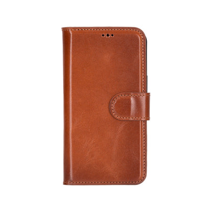 Leather iPhone 16 E-Detachable Wallet Case