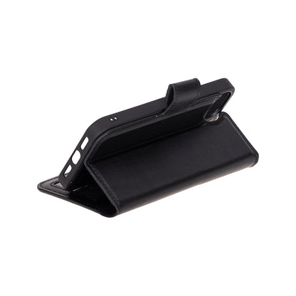 Leather iPhone 16 E-Detachable Wallet Case