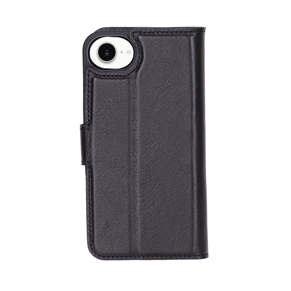 Leather iPhone 16 E-Detachable Wallet Case
