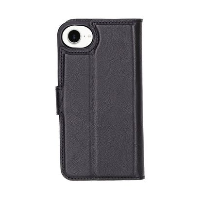Leather iPhone 16 E-Detachable Wallet Case