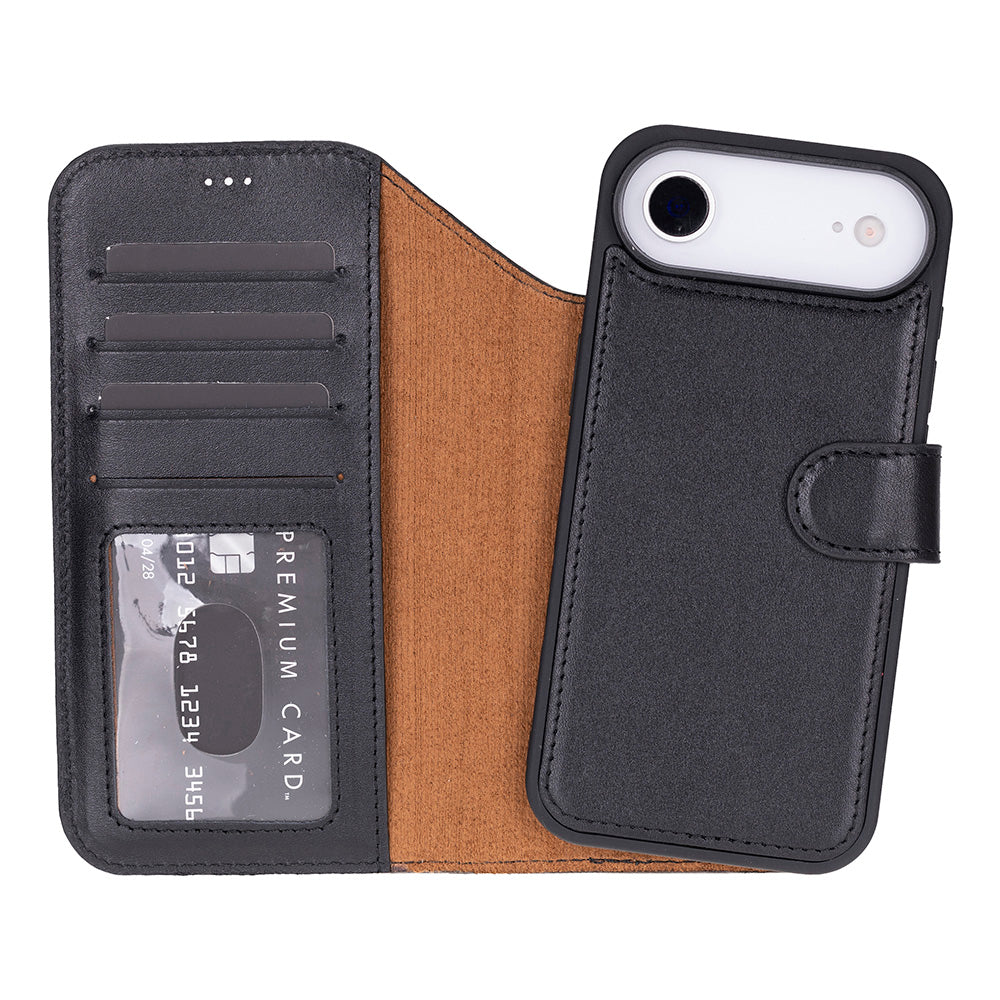 Leather iPhone 17-Air-Detachable Wallet Case
