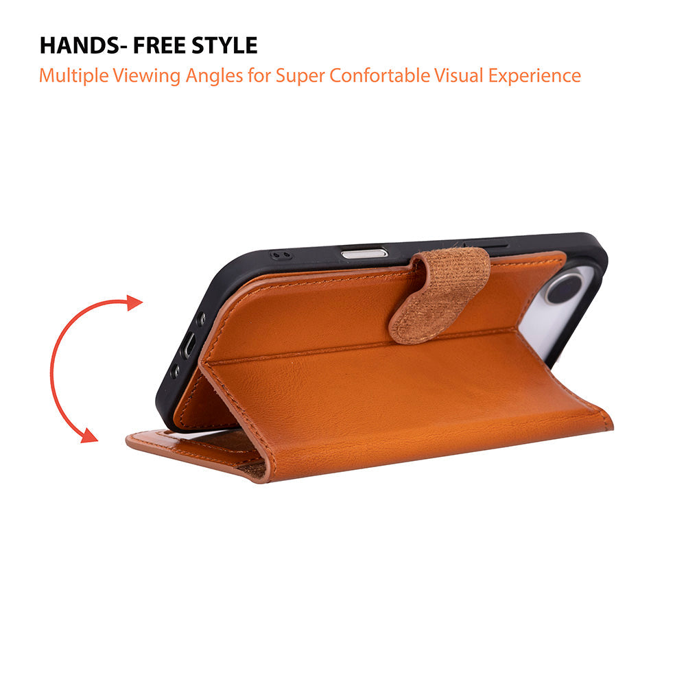 Leather iPhone 17-Air-Detachable Wallet Case