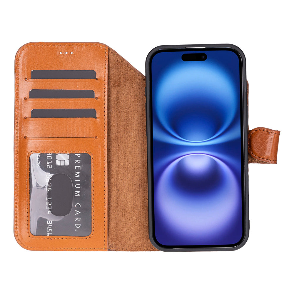 Leather iPhone 17-Air-Detachable Wallet Case