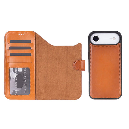 Leather iPhone 17-Air-Detachable Wallet Case