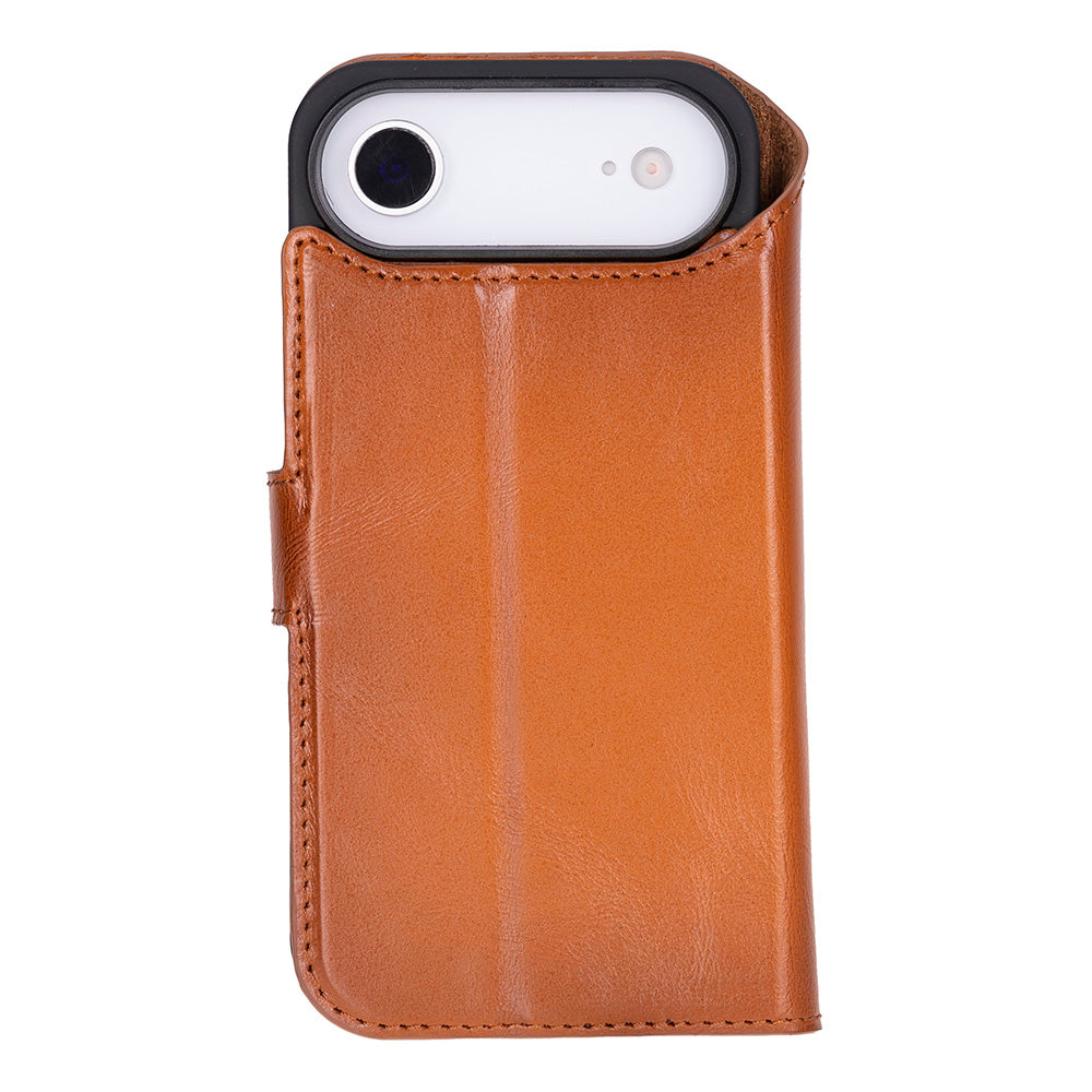 Leather iPhone 17-Air-Detachable Wallet Case