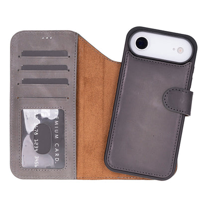 Leather iPhone 17-Air-Detachable Wallet Case