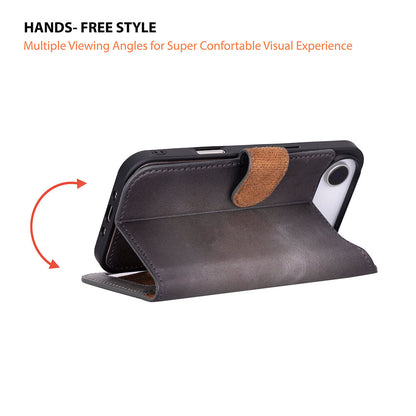 Leather iPhone 17-Air-Detachable Wallet Case