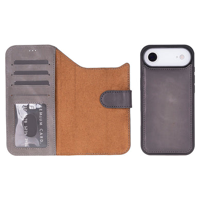 Leather iPhone 17-Air-Detachable Wallet Case