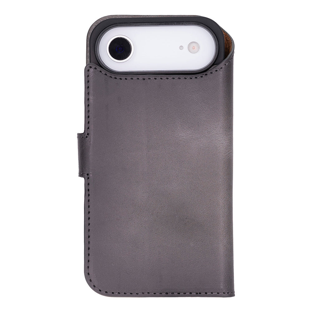 Leather iPhone 17-Air-Detachable Wallet Case