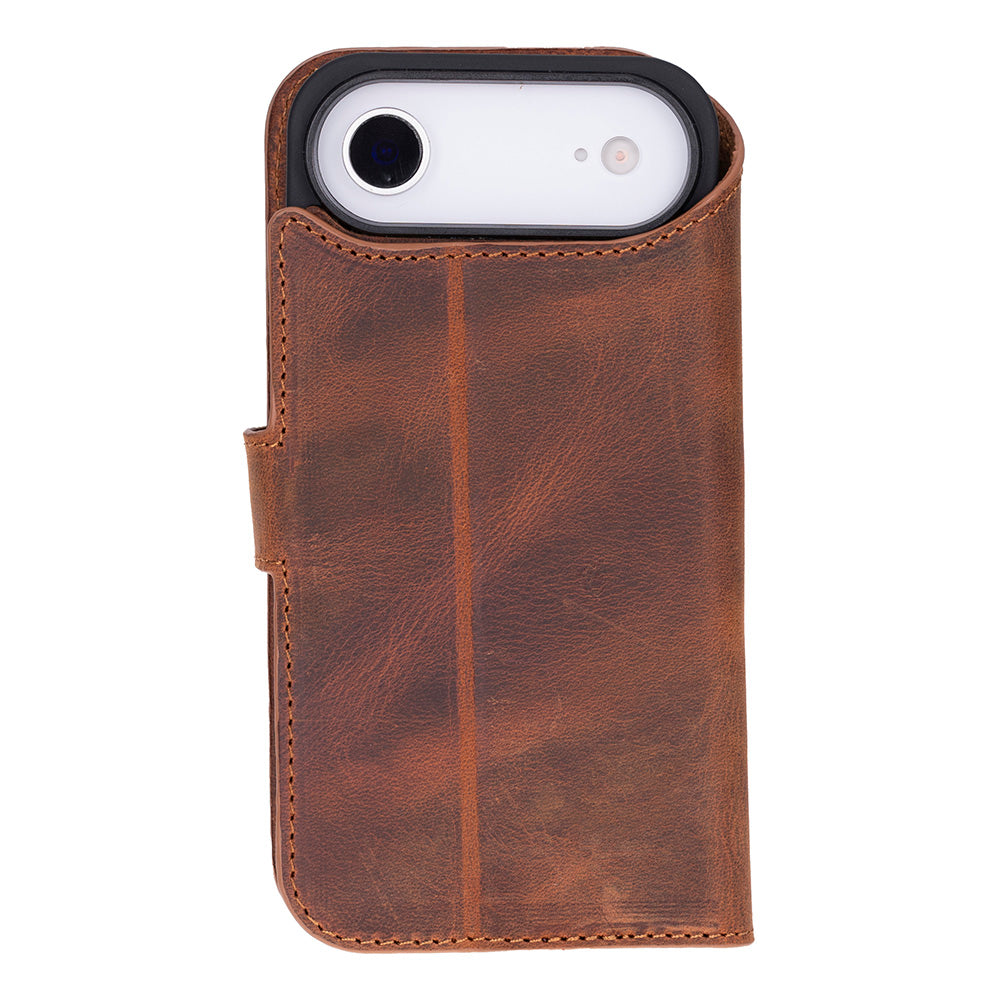 Leather iPhone 17-Air-Detachable Wallet Case