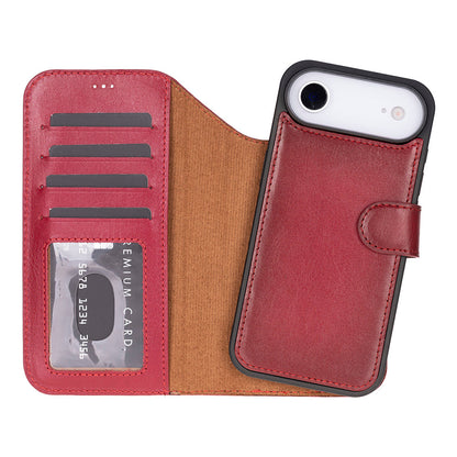 Leather iPhone 17-Air-Detachable Wallet Case