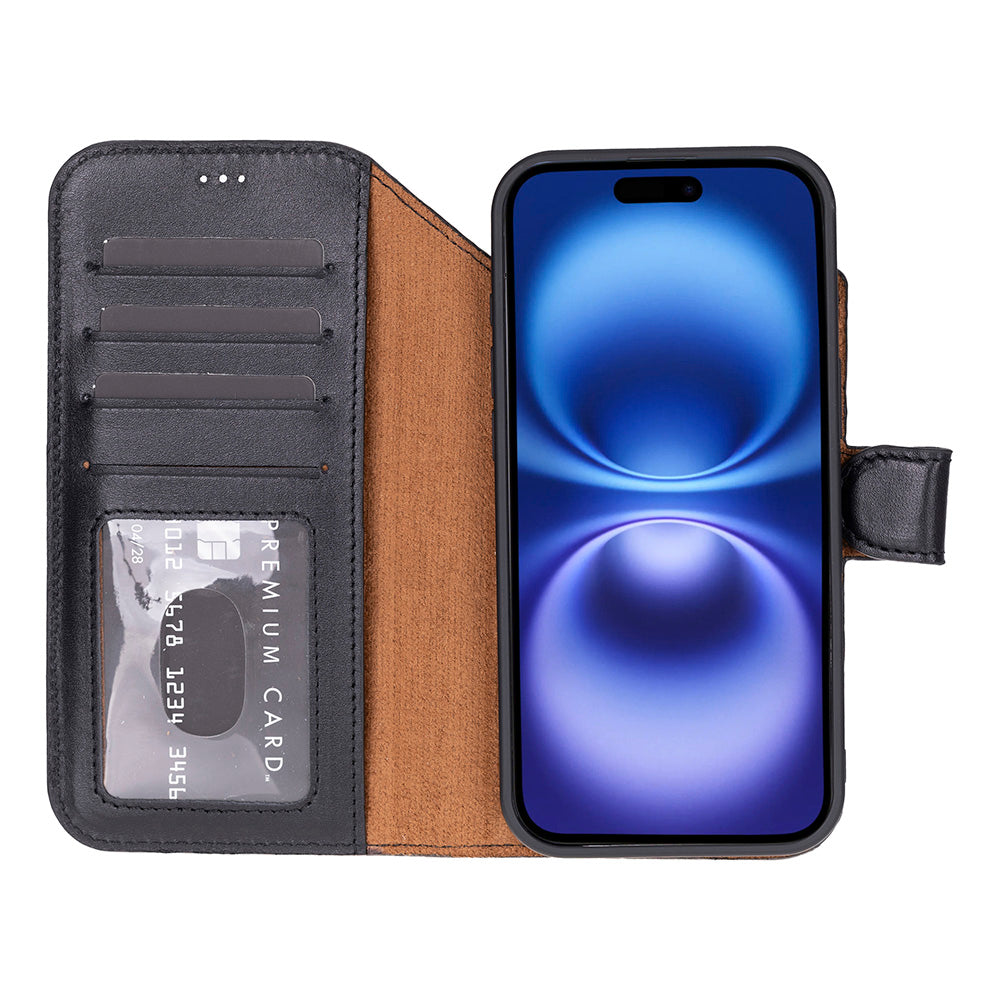 Leather iPhone 17-Air-Detachable Wallet Case