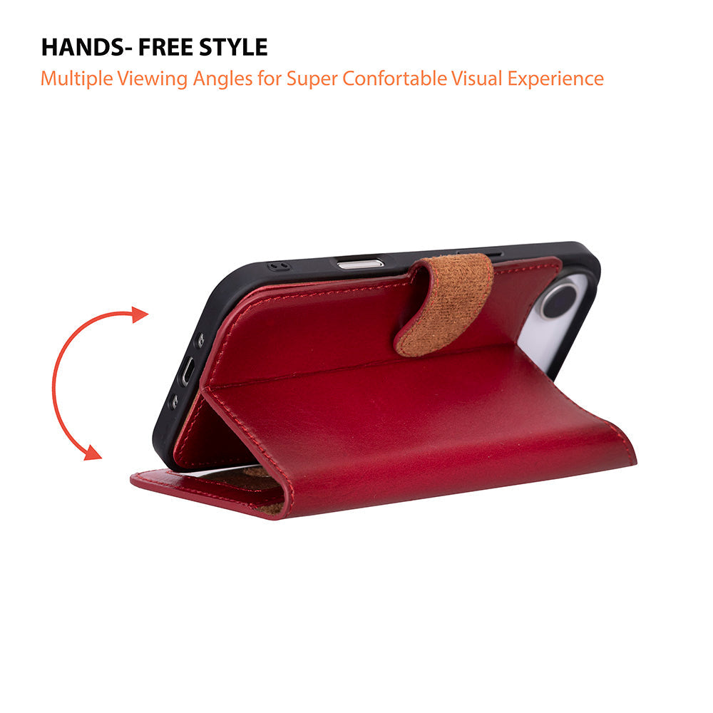 Leather iPhone 17-Air-Detachable Wallet Case