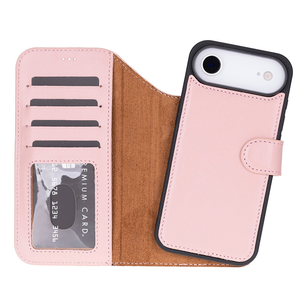 Leather iPhone 17-Air-Detachable Wallet Case
