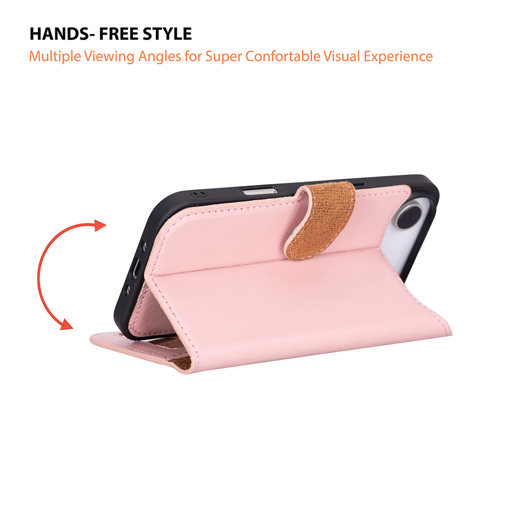 Leather iPhone 17-Air-Detachable Wallet Case