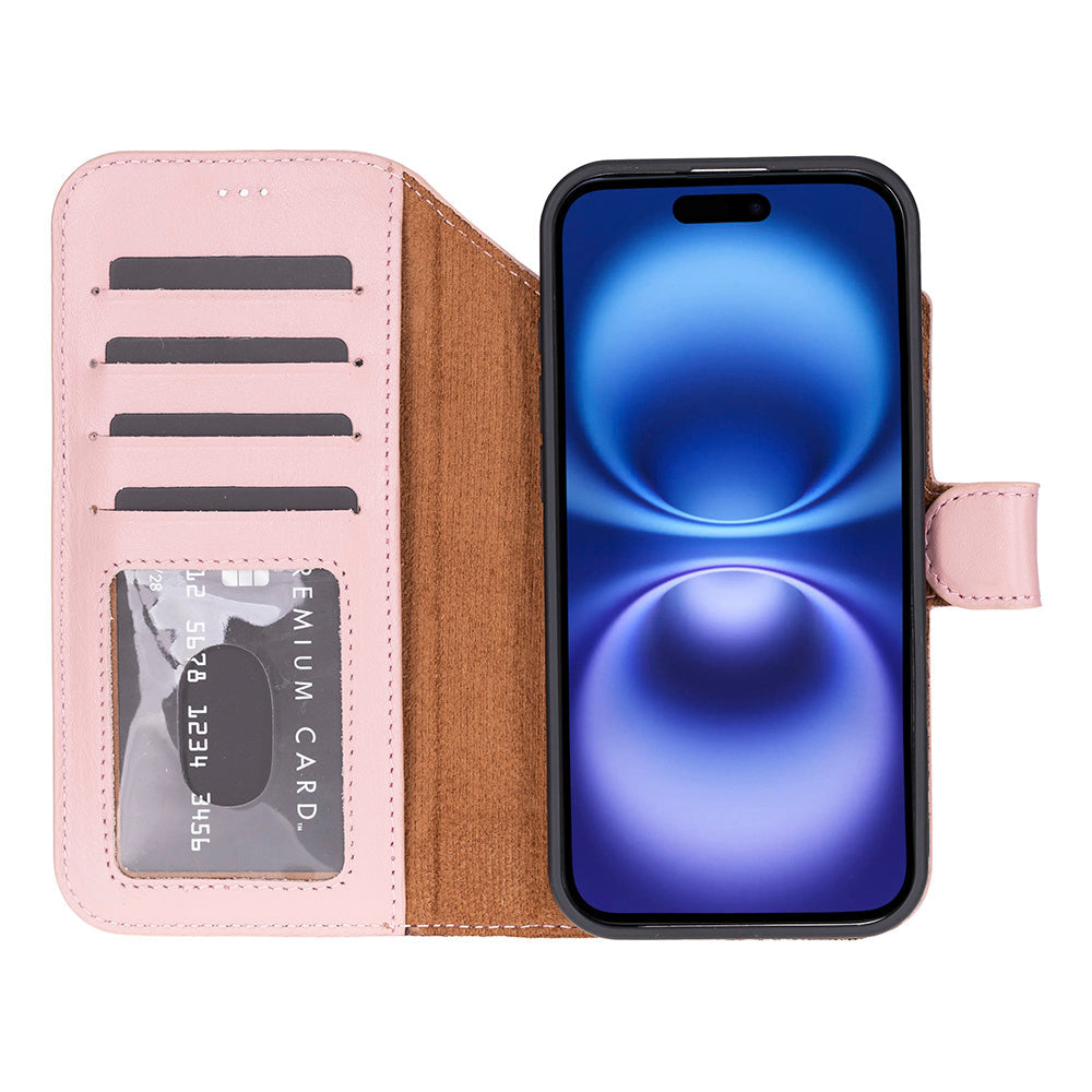 Leather iPhone 17-Air-Detachable Wallet Case