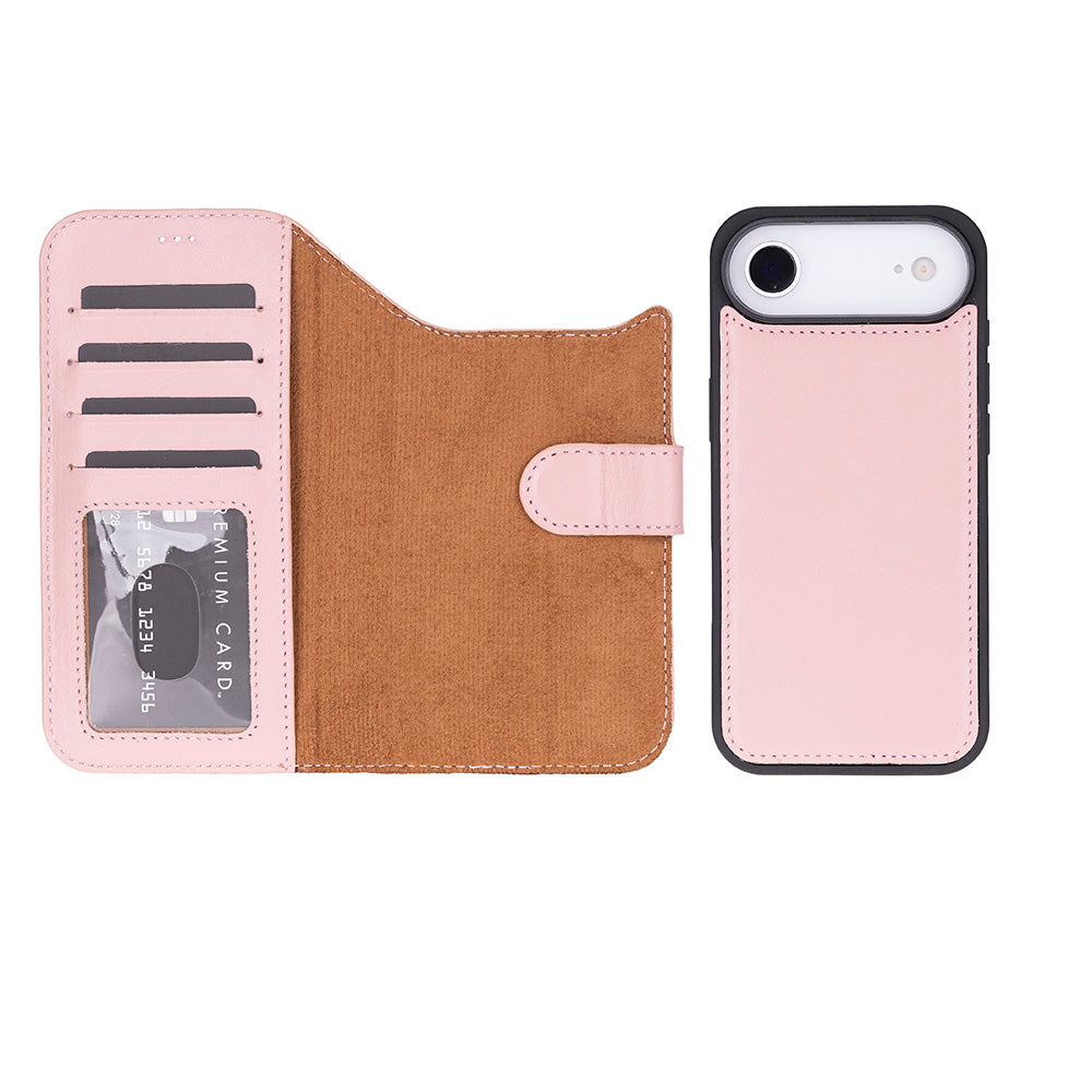 Leather iPhone 17-Air-Detachable Wallet Case