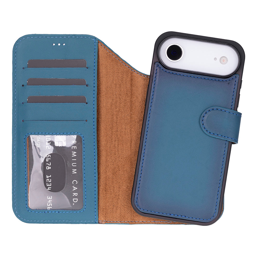 Leather iPhone 17-Air-Detachable Wallet Case