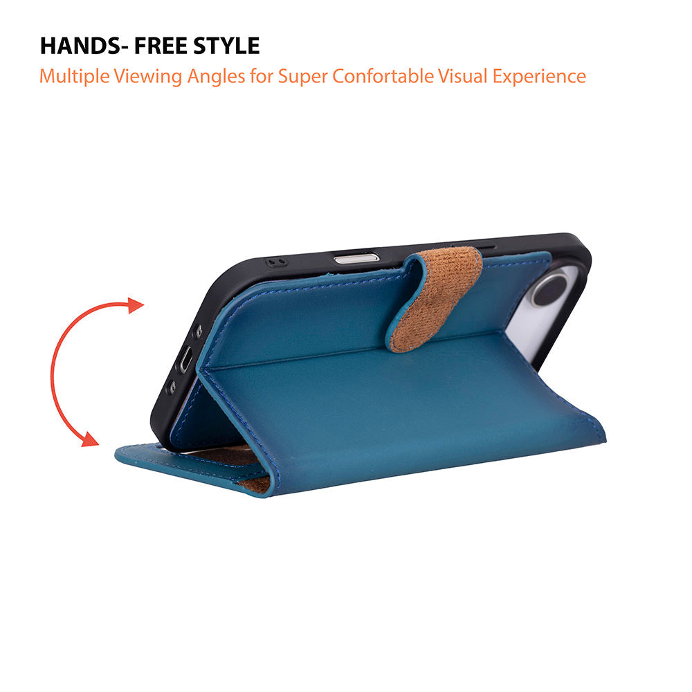 Leather iPhone 17-Air-Detachable Wallet Case